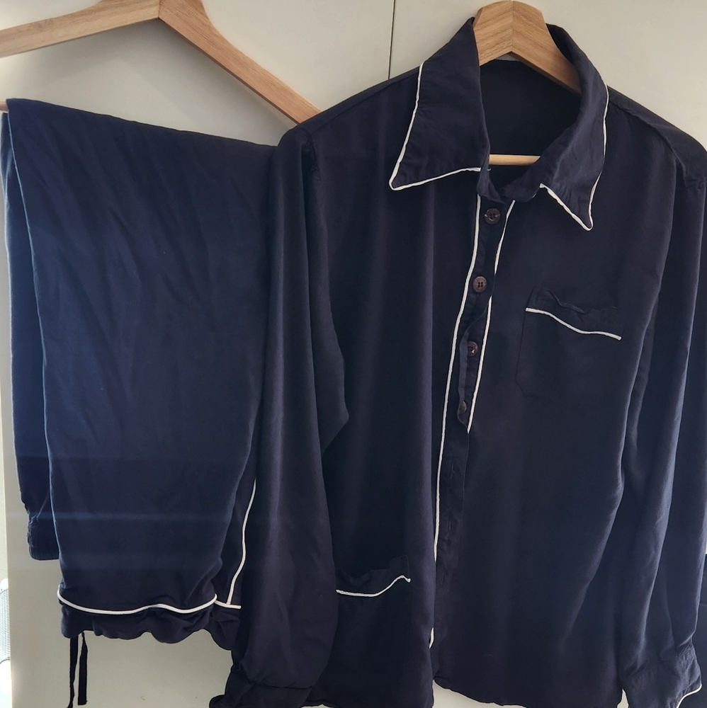Women's Black Bamboo Rayon Pajamas